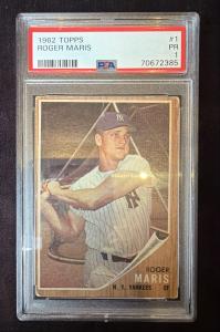 1962 Topps Roger Maris Baseball Card #1
