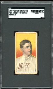 1909 T206 Christy Mathewson Portrait Card SGC