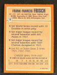1985 Topps Frankie Frisch Record Holder Card #13