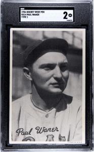 Paul Waner 1936 Goudey Wide Pen Sports Card