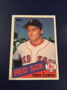 1985 Topps Roger Clemens Rookie Card Boston Red Sox