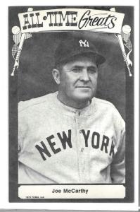 Joe McCarthy TCMA All-Time Greats Postcard 1973-79