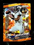 Lamar Jackson 2025 Panini Prizm Orange Cracked Ice