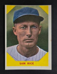 1960 Fleer #34 Sam Rice - Washington Senators