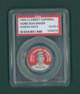 1909-12 Sweet Caporal Baseball Domino Disc #4 Baker
