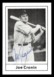 1978 Joe Cronin Grand Slam Baseball Card Autographed