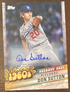 Don Sutton 2020 Topps Decades’ Best Autograph #/25
