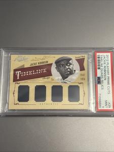 2012 Playoff Prime Cuts Jackie Robinson Quad Relics