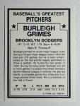 1982 TCMA Greatest Pitchers Burleigh Grimes Card