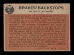 1962 Topps Joe Torre/Del Crandall Braves Card