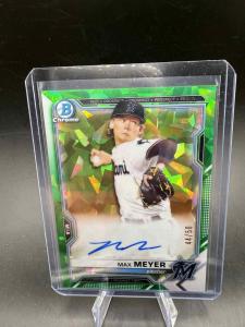 2021 Bowman Chrome Sapphire Max Meyer Auto #/50