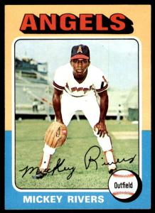 1975 Topps Mickey Rivers Angels Card #164