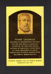 Henry Chadwick Baseball Pioneer 1964 HOF Postcard