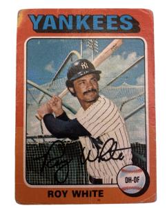 1975 Topps Roy White New York Yankees Card