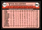 1989 Topps Tom McCarthy #75T White Sox Card