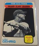 1973 Topps Lou Gehrig All-Time Grand Slam Leader