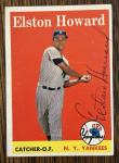 1958 Topps Elston Howard Yankees Autographed Card