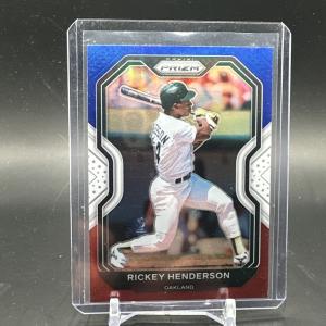 2021 Panini Prizm Ricky Henderson Blue Red Card