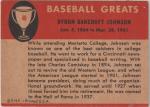 1963 Fleer Ban Johnson Baseball Card #48