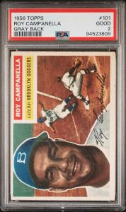 1956 Topps Roy Campanella Gray Back Card