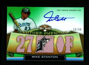 Giancarlo Stanton 2011 Topps Triple Threads Auto #29/50