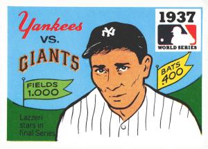 1971 Fleer World Series #35 Tony Lazzeri Card