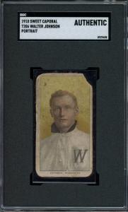 1909 T206 Walter Johnson Portrait Baseball Card