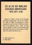 1993 Cracker Jack Ed Walsh Mini Card #23