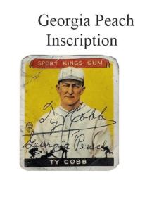 Ty Cobb Sports Kings Georgia Peach Baseball Card