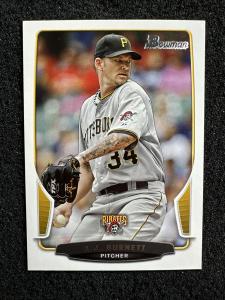 A.J. Burnett 2013 Bowman #202 Pittsburgh Pirates Card