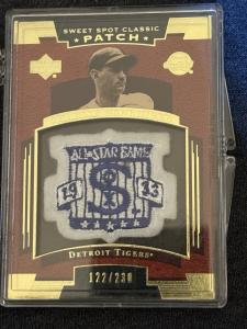 2004 Upper Deck Sweet Spot Charlie Gehringer Patch