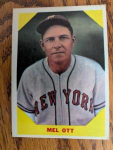 1960 Fleer Mel Ott Baseball Card, HOF