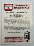 1976 Shakey’s Pizza Baseball Alexander Cartwright Card