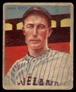1934-36 Diamond Stars Sam Rice Cleveland Indians Card
