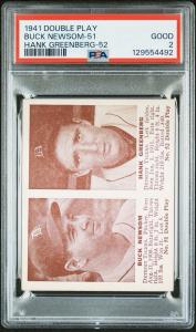 1941 Double Play Buck Newsom Hank Greenberg Card