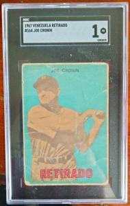 1967 Venezuela Topps Joe Cronin PSA 1 Card