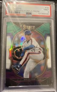 2023 Panini Select David Cone Prizm #/199 PSA 9