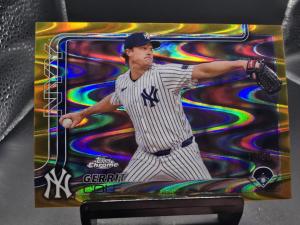 2025 Topps Chrome Gerrit Cole Gold Raywave #110