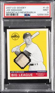 2007 UD Goudey Joe DiMaggio PSA 9 Card