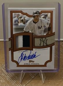 Jorge Posada 2026 Topps Autograph Patch Card 12/25
