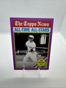 2025 Topps Heritage Tris Speaker #347 Pink Border