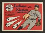 1968 Fleer "1920 World Series" Indians vs Dodgers Card