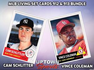 Topps MLB Living Set Card #912 -#913 -Cam Schlitter & Vince Coleman - Presale