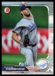 2019 Bowman Clayton Kershaw #15 BASEBALL CARD Los Angeles Dodgers