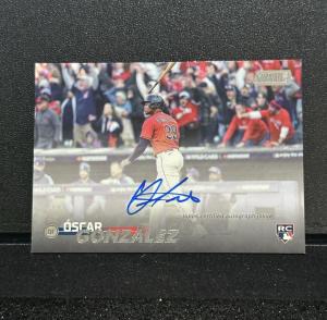 2023 Stadium Club Autograph #SCBA-OG OSCAR GONZALEZ RC AUTO Cleveland Guardians