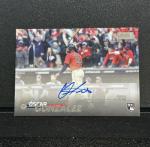 2023 Stadium Club Autograph #SCBA-OG OSCAR GONZALEZ RC AUTO Cleveland Guardians