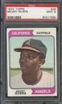 1974 TOPPS #76 MICKEY RIVERS PSA 9 ANGELS *B74076