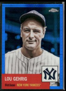 2022 Topps Chrome Platinum Anniversary #4 Lou Gehrig Blue Prism Refractor
