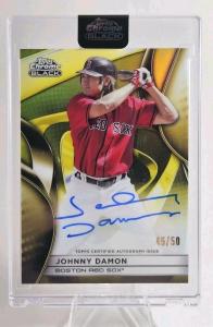 JOHNNY DAMON Gold /50 2025 Topps Chrome Black-RED SOX CBA-JDA