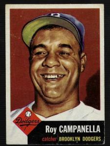 1953 TOPPS # 27 Roy CAMPANELLA DODGERS HOF VG / EX  NICE CENTERING